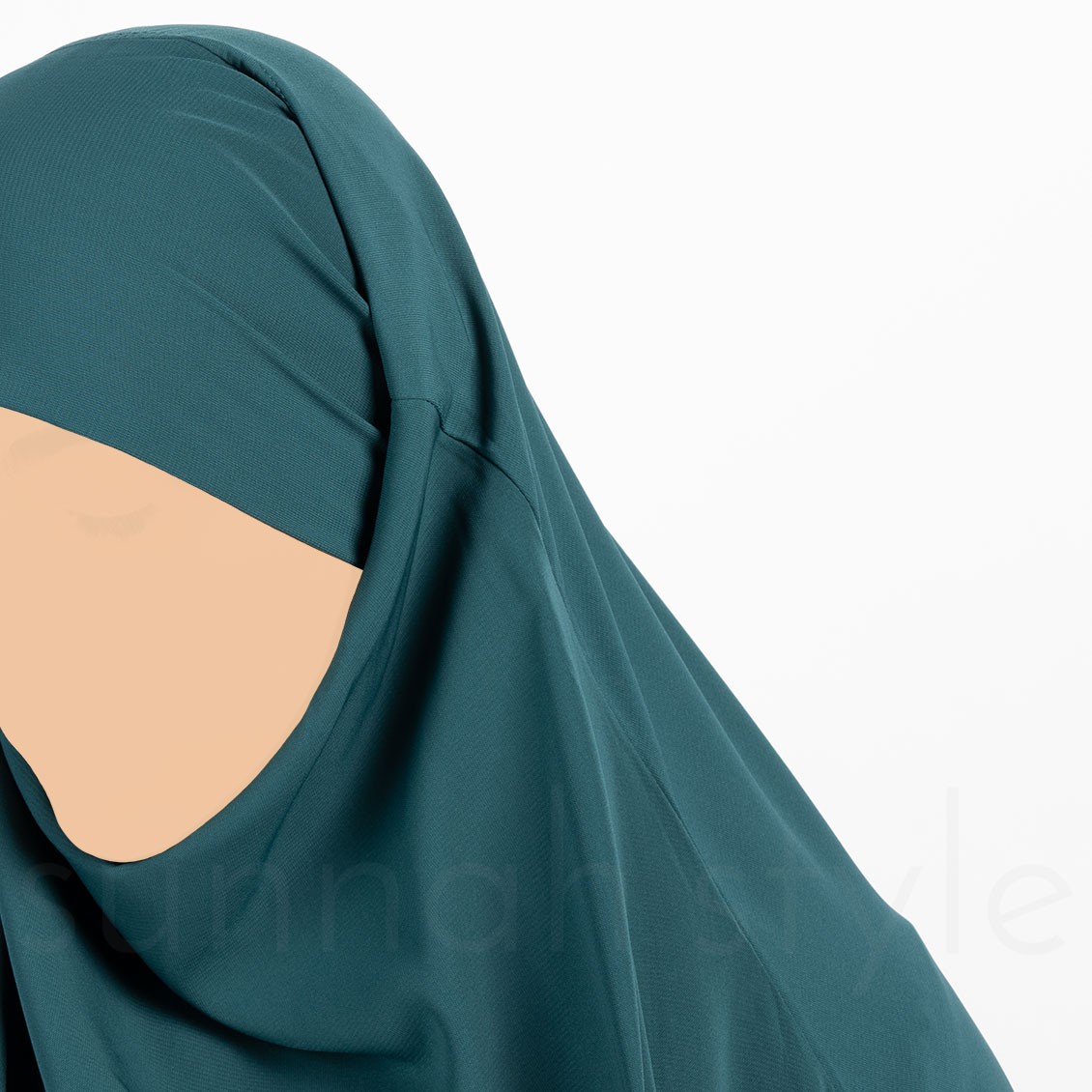 Sunnah Style Plain Jilbab Top Knee Length Teal